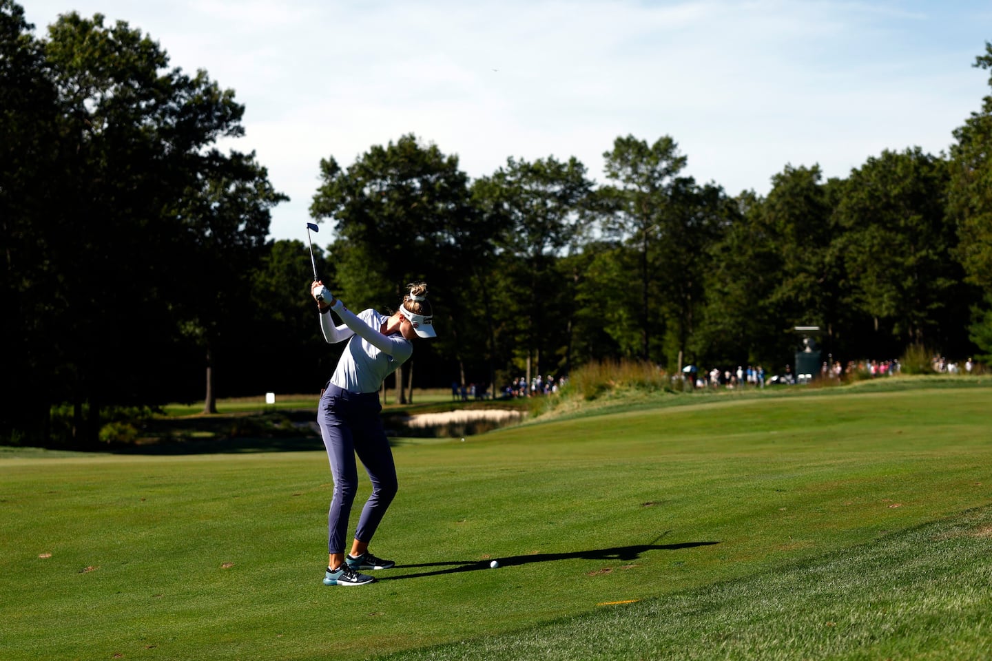 Former world No. 1 Nelly Korda slipped down the leaderboard with a 75 on Sunday, her highest score at a non-major since April.