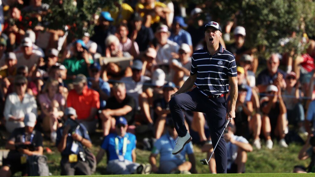 Golf Tough: Justin Thomas Got His Forehead Absolutely Mangled By His Daughter's Toy, Good Prep For The Ryder Cup