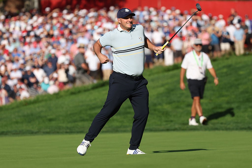 Sepp Straka in action during the Ryder Cup