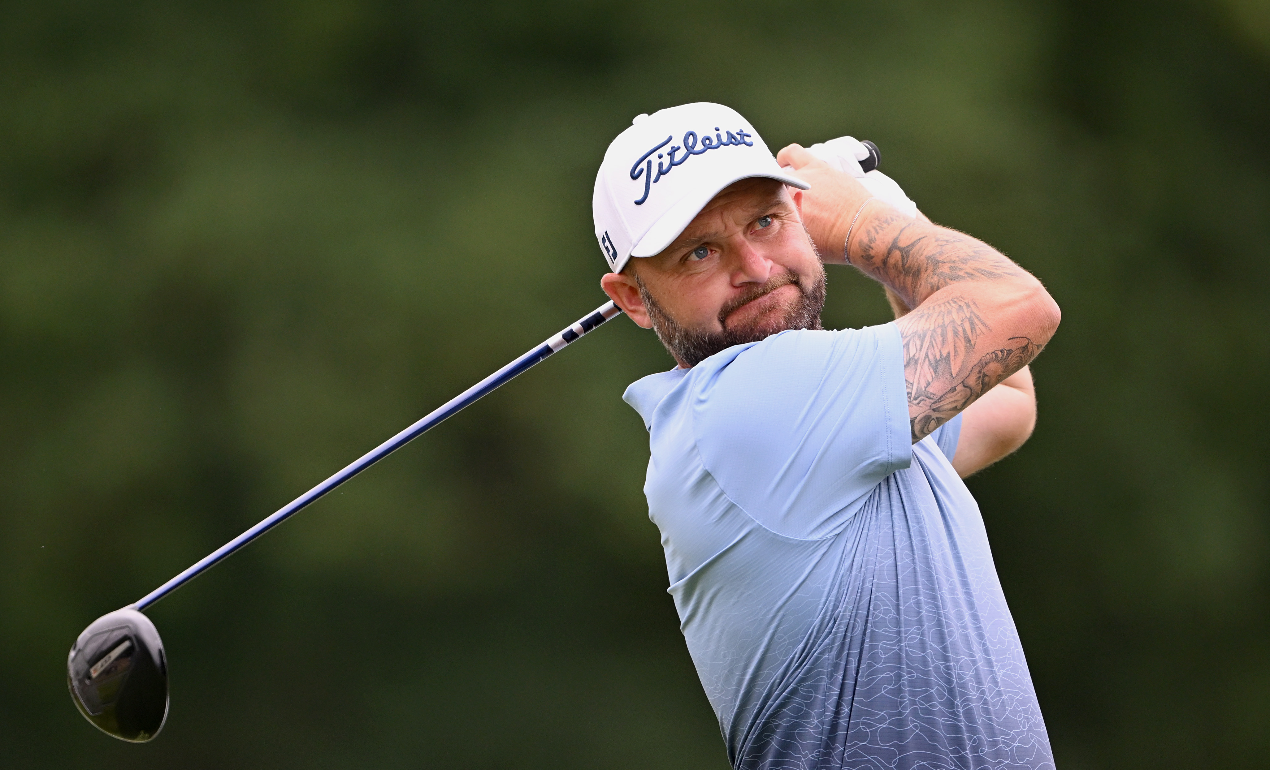 Andy Sullivan hits a driver off the tee