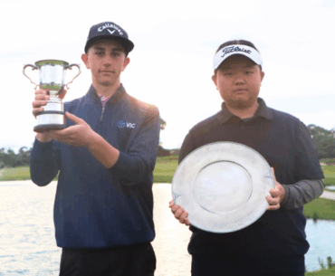 Izaac White Feiyu Xing Victorian Junior Open champions