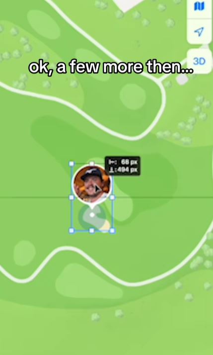 Photoshopped location in sand trap