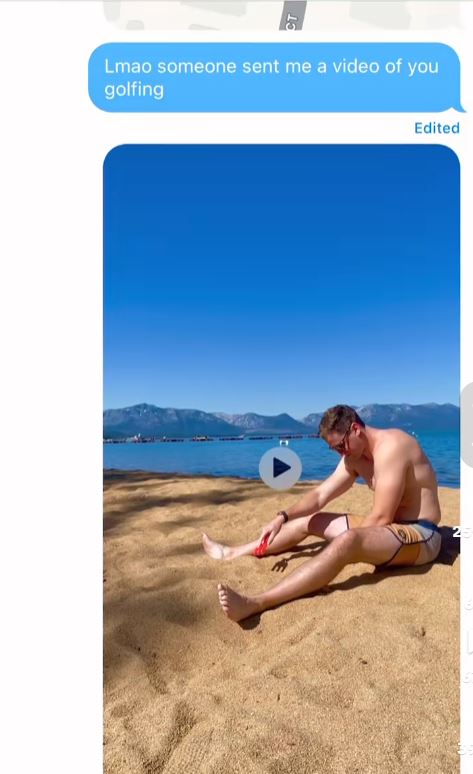 Video of a man playing in the sand