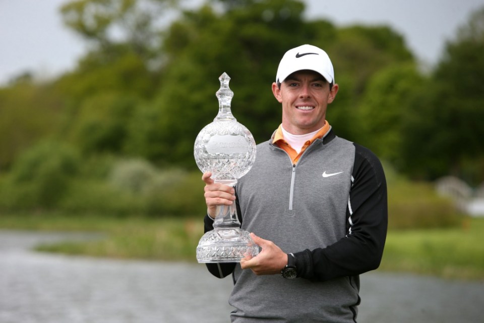 File photo dated 22-05-2016 of Northern Ireland's Rory McIlroy with the trophy after winning the Irish Open at The K Club, County Kildare. PRESS ASSOCIATION Photo. Issue date: Friday June 10, 2016. Before hosting the Dubai Duty Free Irish Open last month, McIlroy had been frustrated at failing to turn good performances into victories and was annoyed at what he felt was "negative spin" being put on those performances. See PA story GOLF US Open Contenders. Photo credit should read Brian Lawless/PA Wire.