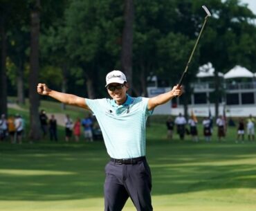 Michael Kim wins French Open after clutch par putt at the last. Brooks Koepka fades to 4th