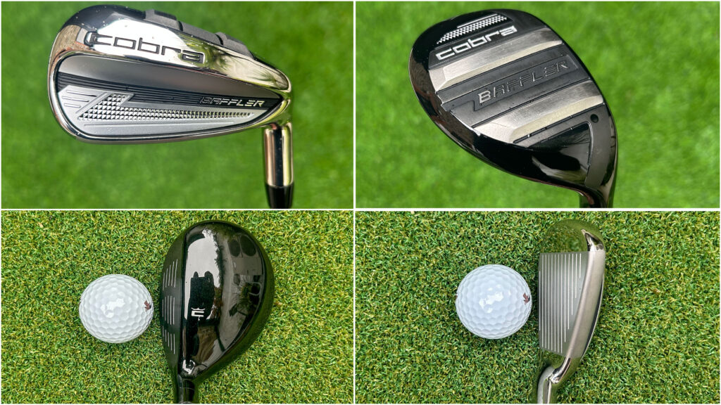 Montage photo of the Cobra Baffler hybrid iron set