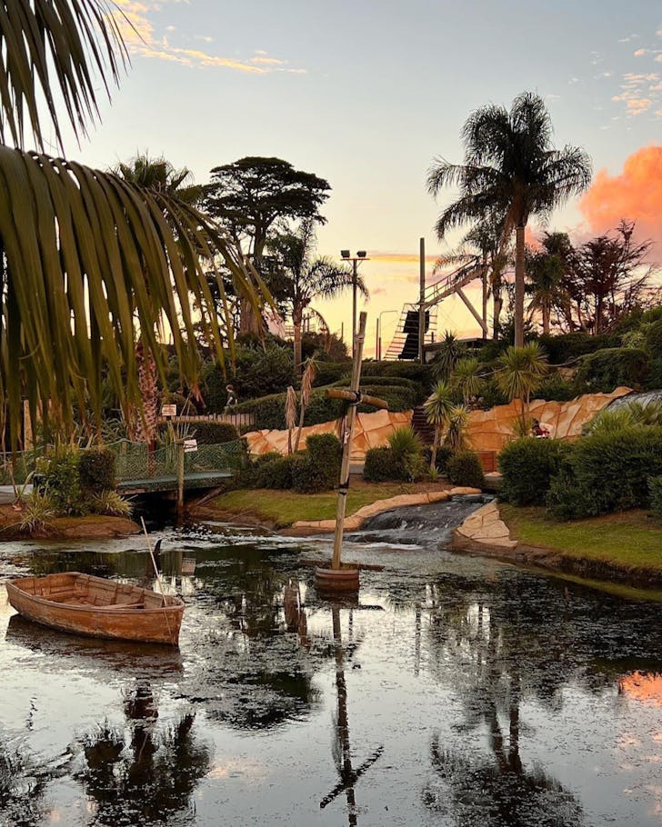 A pirate-themed mini golf course.