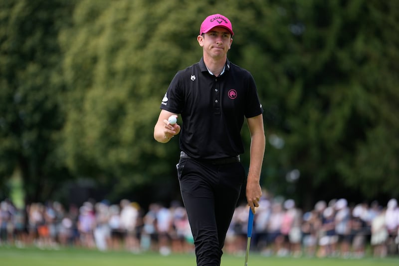 Tom McKibbin on the first green during day three of the LIV Golf Team Championship Michigan. Photograph: Raj Mehta/Getty Images