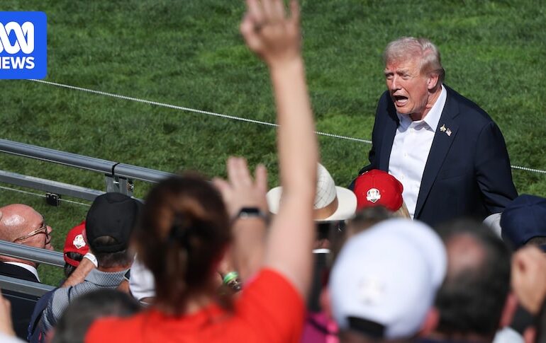Trump visit to Ryder Cup not enough to inspire Americans as Europe dominates day one