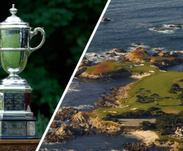 The Walker Cup (left) and an aerial view of Cypress Point (right)
