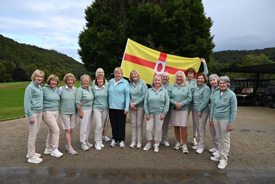 Belvoir Park Golf Club (Ulster), 3rd Place in the 2025 Mary McKenna Diamond Trophy, with Mary McKenna MBE at Woodenbridge Golf Club in County Wicklow.