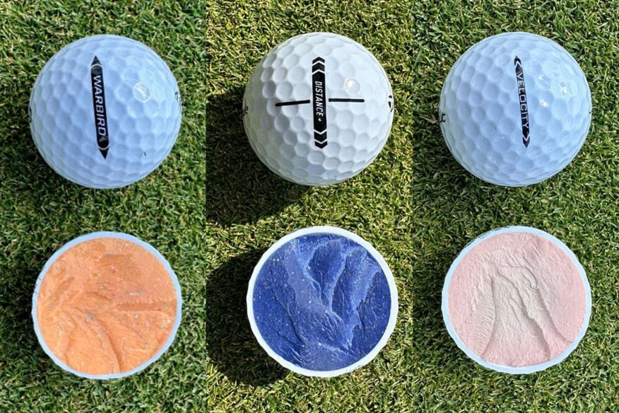 Distance golf balls cut throughs