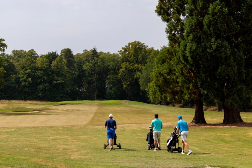 Golfers on a fairway of the Bracken Course at Woodhall Spa