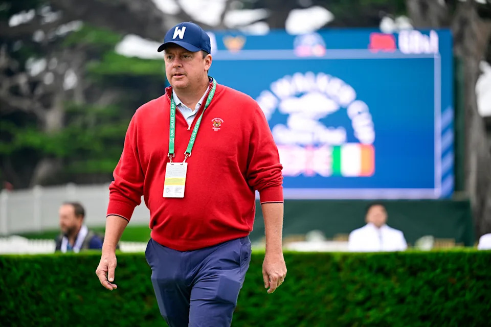 Team Captain Nathan Smith (USA) as seen on the first hole during a practice round ahead of the 2025 Walker Cup at Cypress Point Club in Pebble Beach, Calif. on Friday, Sept. 5, 2025.