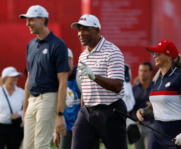 USA vs. Europe celebrity match, practice rounds