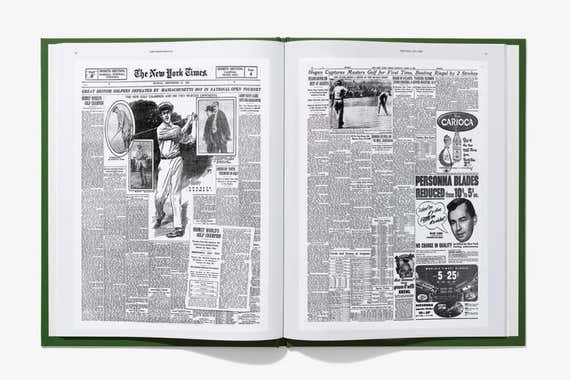 The book Golf’s Greatest Moments.