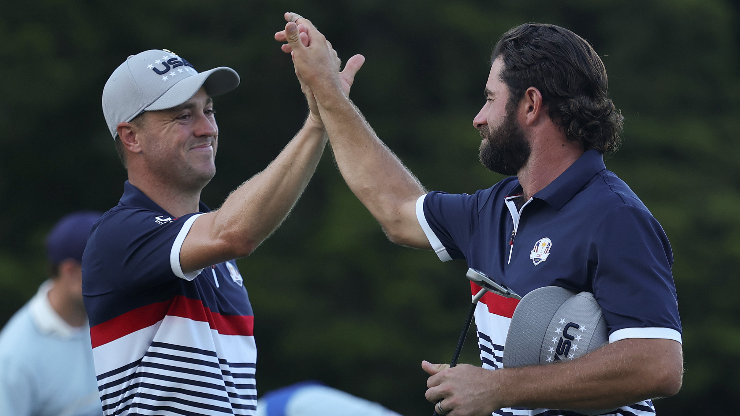 Justin Thomas and Cameron Young at the Ryder Cup