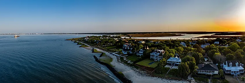 Sunrise Panorama of Sullivan's Island.