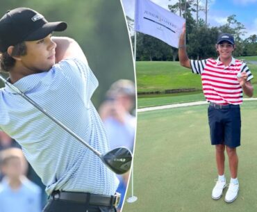 Charlie Woods gets hole-in-one at 2025 Junior Players Championship