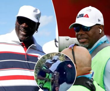 Ken Griffey Jr., Michael Jordan share Ryder Cup embrace