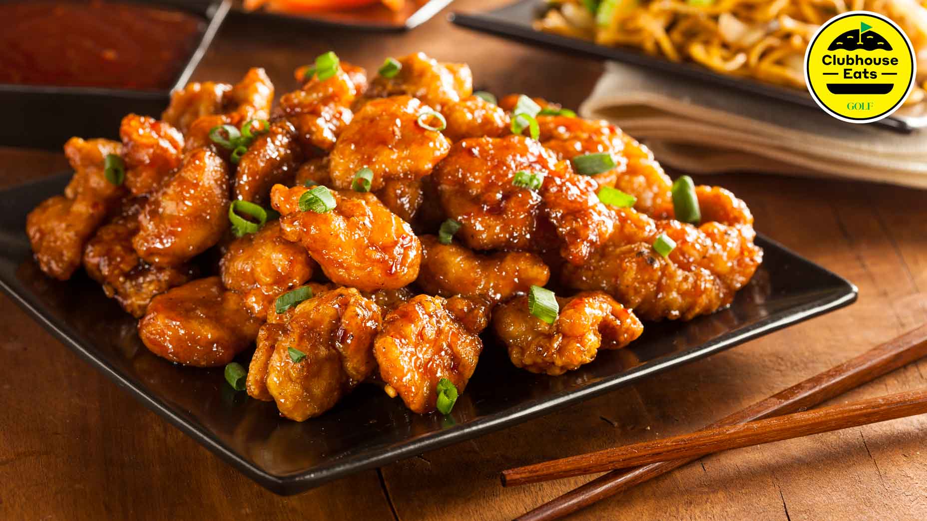 Asian Oranage Chicken with Green Onions for Dinner