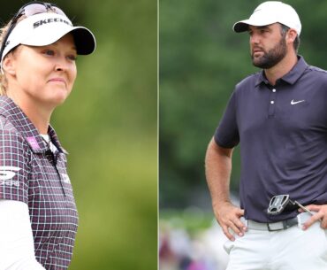 Brooke Henderson and Scottie Scheffler