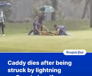 Lightning struck,careful golfing in the rain guys.