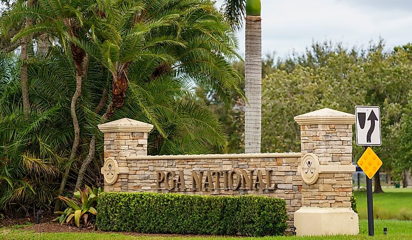Entrance to PGA National Resort Palm Beach Gardens Florida