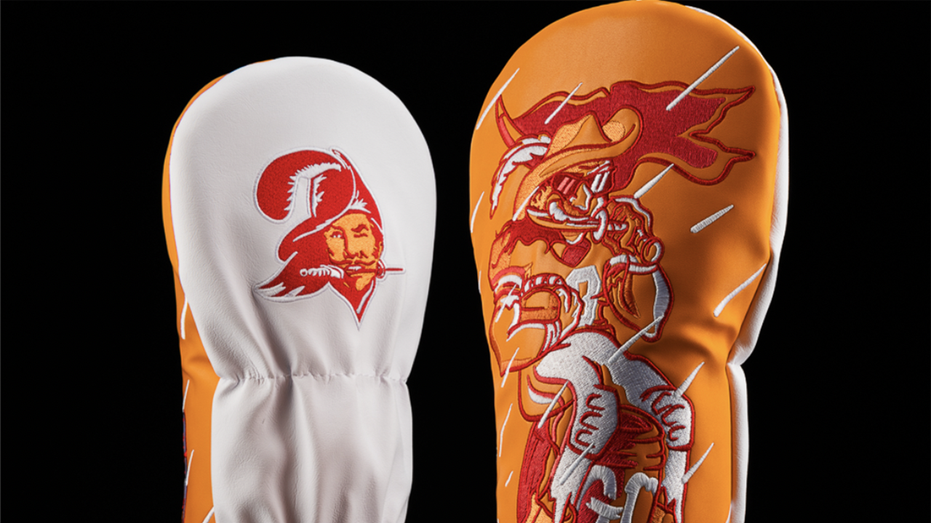 Buccaneers headcover developed by Swag Golf