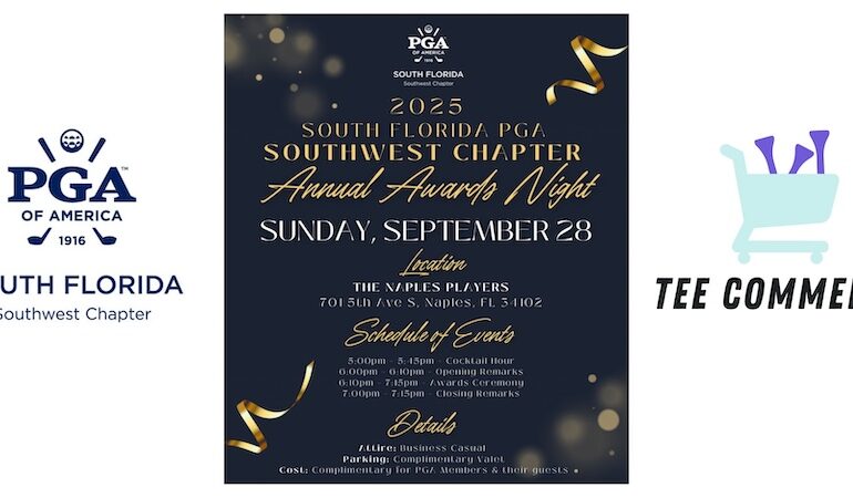 TEE COMMERCE NAMED TITLE SPONSOR FOR SOUTH FLORIDA PGA SOUTHWEST CHAPTER ANNUAL AWARDS NIGHT