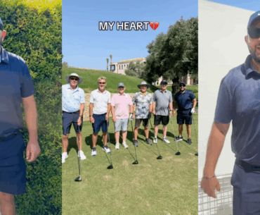men at a golf course