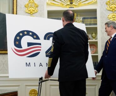 Trump says US will host next year’s G20 summit at his Florida golf club but he won't make money