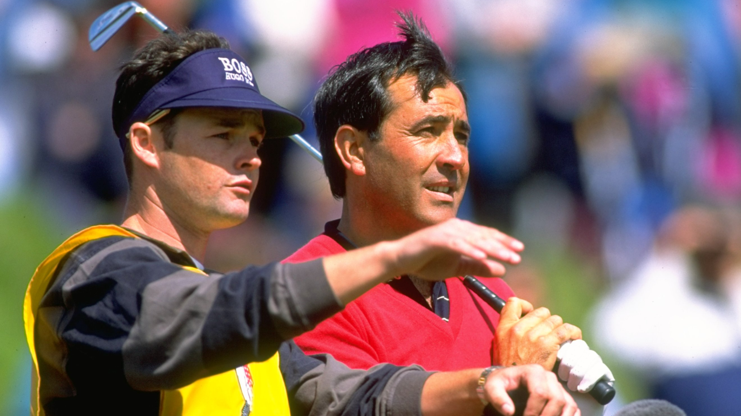 Billy Foster and Seve Ballesteros at the Benson and Hedges International Open