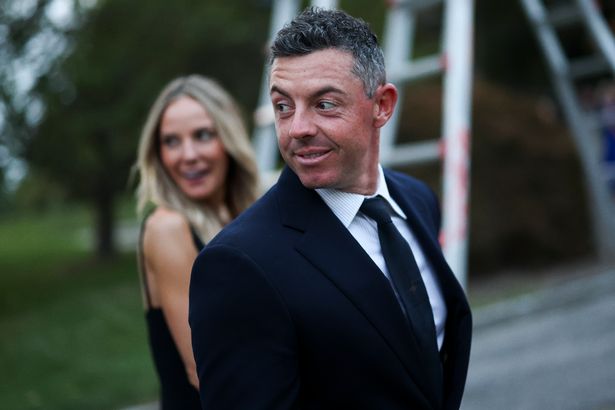 Rory McIlroy of Team Europe and wife Erica Stoll