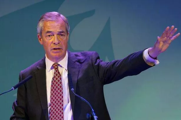 Reform UK Leader Nigel Farage Holds A Press Conference In Port Talbot