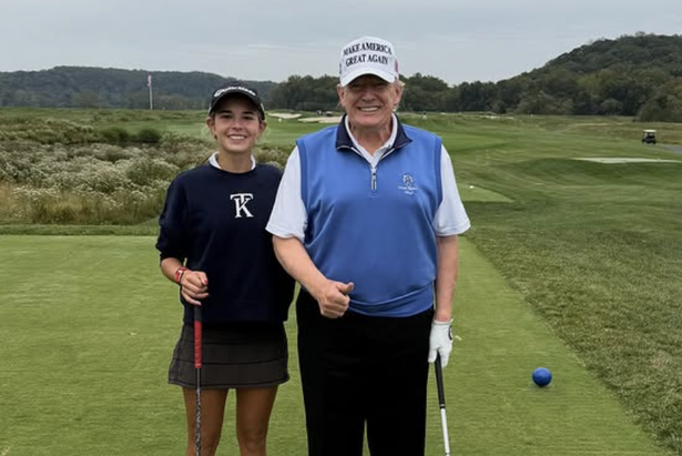 Kai Trump celebrated a major social media milestone, with the help of the President of the United States