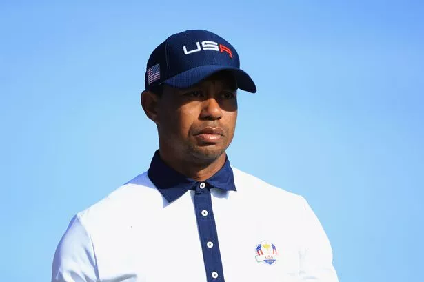 Tiger Woods playing for Team USA at the Ryder Cup