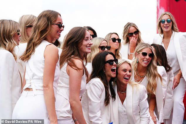 The Team Europe WAGs opted for a white ensemble for the big day