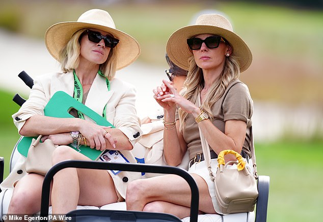 Erica (right, with Shane Lowry's wife, Wendy) was subjected to horrific abuse while watching