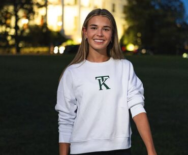 Kai Trump, the granddaughter of Donald Trump, launched a clothing line with a "KT" logo