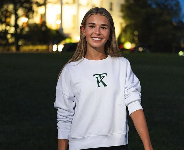 Kai Trump, the granddaughter of Donald Trump, launched a clothing line with a "KT" logo