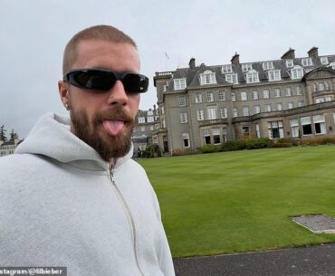 Justin Bieber enjoyed a stay at the plush Gleneagles resort in Scotland as he took to Instagram on Friday to share some behind the scenes shots from his trip