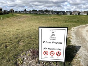 Sign at golf course