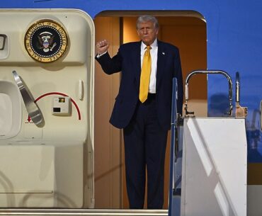 President Donald Trump touched down in Tokyo, Japan Monday evening - the second country he's visiting on his tour of Asia this week. While in Tokyo, he'll meet with the country's new prime minister
