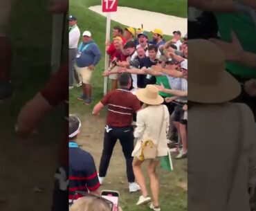Drink Thrown at Rory McIlroy and Wife at Ryder Cup