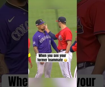 Matt Olson & Orlando Arcia say hello 😂