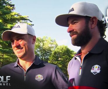 Cameron Young, Justin Thomas evaluate fourball win during Ryder Cup Day 1 | Golf Channel