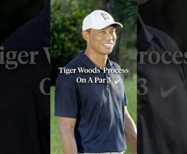Tiger Woods' process on a par 3. 🔥