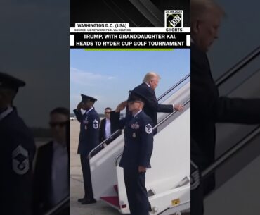 US President Trump, with granddaughter Kai, heads to Ryder Cup golf tournament in New York