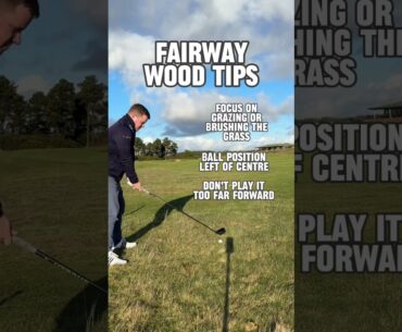 Simple tips to hit your fairway woods FLUSH! #golf #golftips #golfswing #fairwaywood